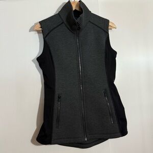 KUHL women’s gray collared full zip outdoor vest lightweight gorpcore hiking